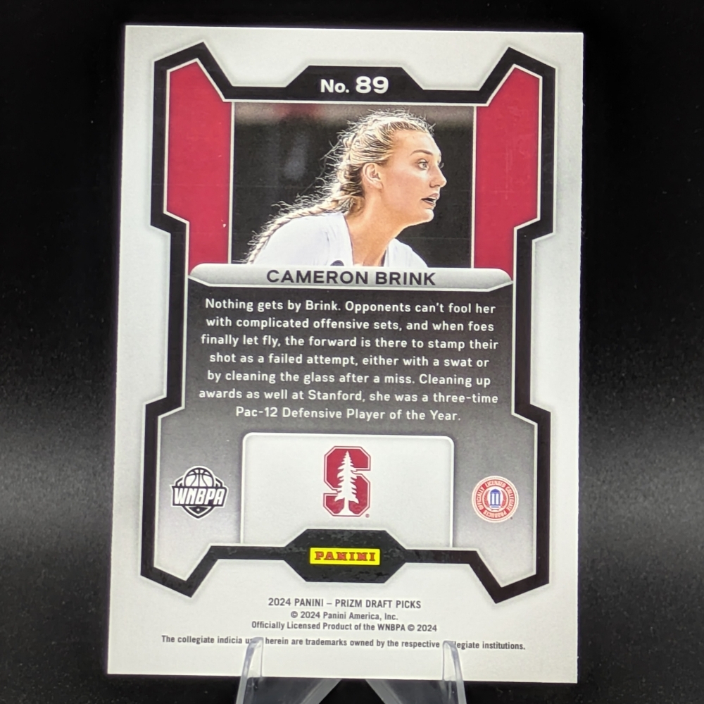 2024 Panini Prizm Draft Picks Cameron Brink 89 Red Pulsar Prizm /299 RC WNBA Lot - Picture 9 of 9